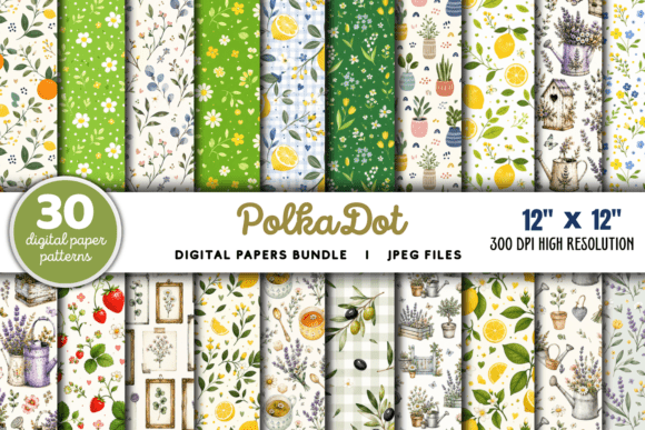 Download Polka Dot Digital Paper Bundle - Bundle Collection