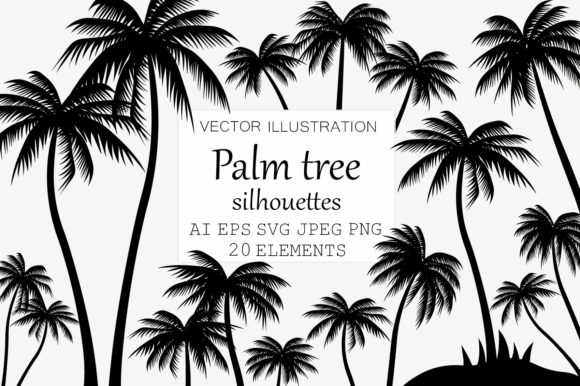Download Palm Trees Silhouettes. Palm Trees SVG - Palm trees Collection