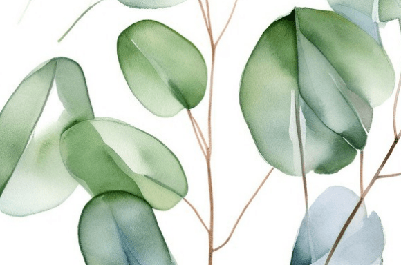 Download Soft Green Watercolor Leaves Pattern Col - Soft green Collection