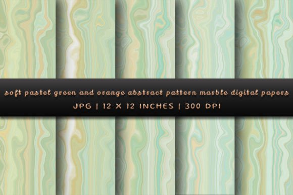 Download Soft Green and Orange Abstract Marble - Premium Resources