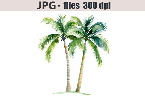Download Palm Tree Watercolor Clipart Isolated - Isolated Collection