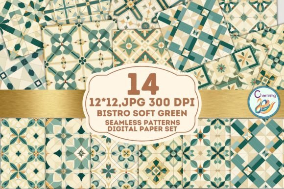 Download Digital Papers Set: Vintage Soft Green - Premium Resources