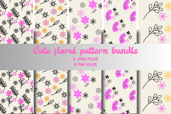 Download Cute Floral Pattern Bundle 01 - Bundle Collection