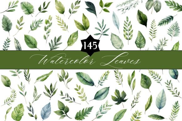 Download Watercolor Leaves Bundle - Bundle Collection