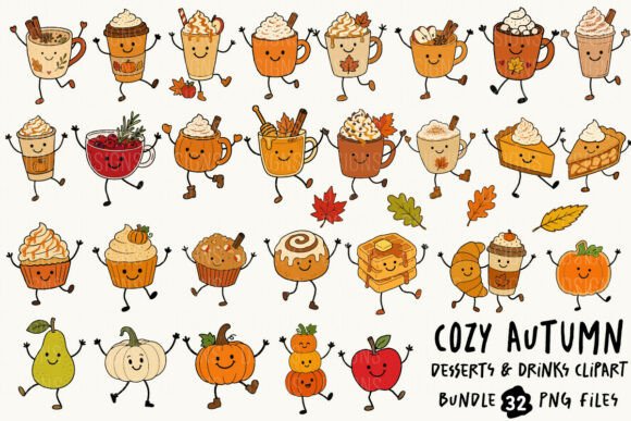 Download Cozy Autumn Fall Cute Doodle Bundle PNG - Bundle Collection