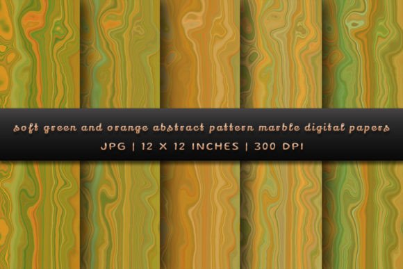 Download Soft Green and Orange Abstract Marble - Premium Resources