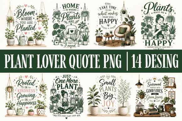 Download Plant Lover Quote PNG Bundle, Botanical - Bundle Collection