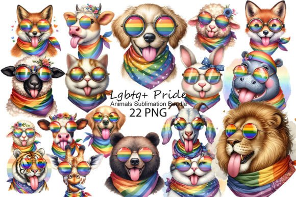 Download Lgbtq+ Pride Animals Sublimation Bundle - Bundle Collection