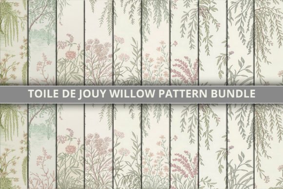 Download Toile De Jouy Willow Pattern Bundle - Bundle Collection