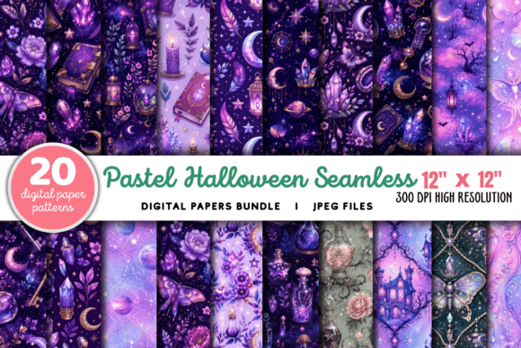 Download Pastel Halloween Pattern Pack Bundle - Bundle Collection